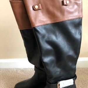 Marley Lilly Black and Brown Riding Boots